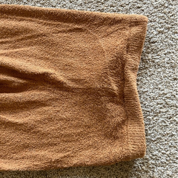 REFORMATION Women's Camel brown Monte Lounge Pants Fuzzy Knit OrganicCotton Sz M - Picture 5 of 8